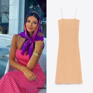 ZARA JACQUARD MIDI DRESS